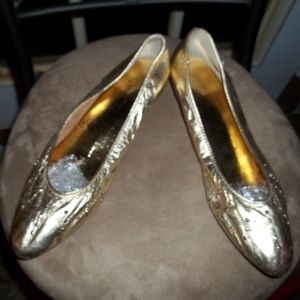 Leather Pointy Toe Ballet Flats, 7N